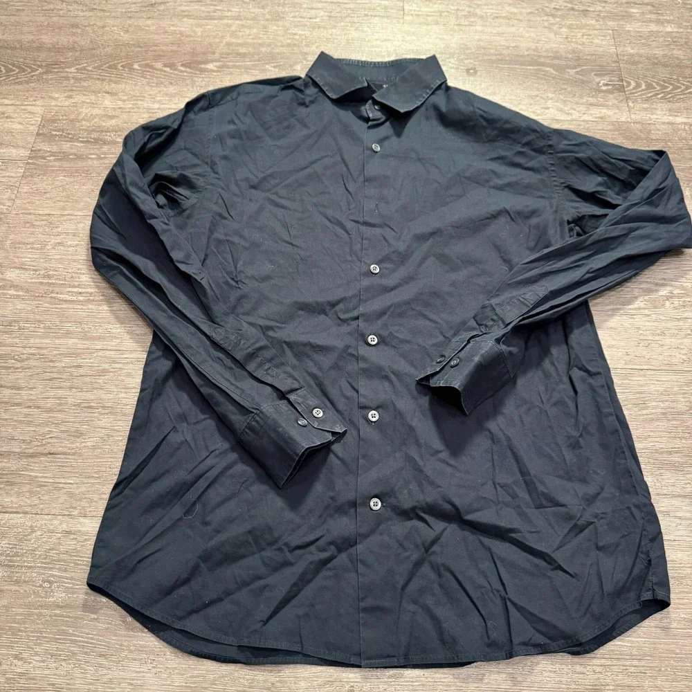 Banana Republic Shirt Mens Large‎ Blue Long Sleeve Button Up Slim Fit Cotton